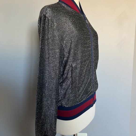 Barney's limited Edition‎ Dazzle Casual Sparkly Active Shimmer Jacket Bomber M - Picture 4 of 13